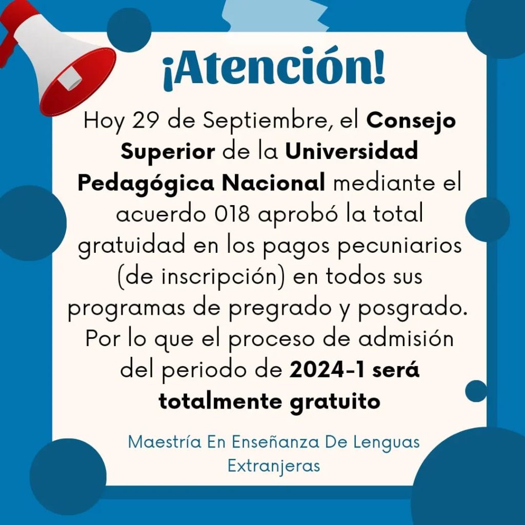 Gratuidad total pagos pecuniarios (de inscripción) en programas de pregrado y posgrados