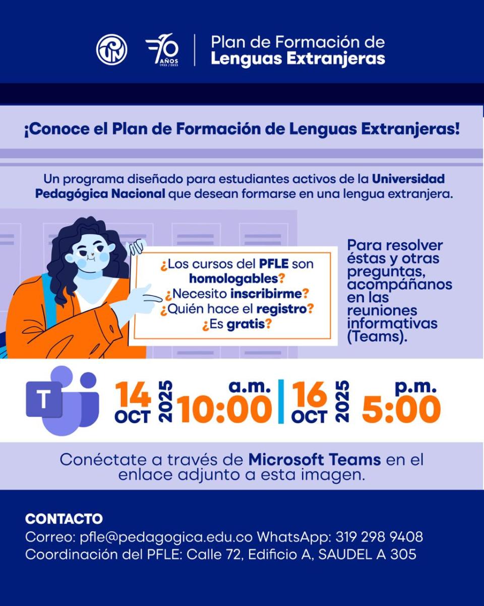 Flyer con información sobre las charlas informativas.
